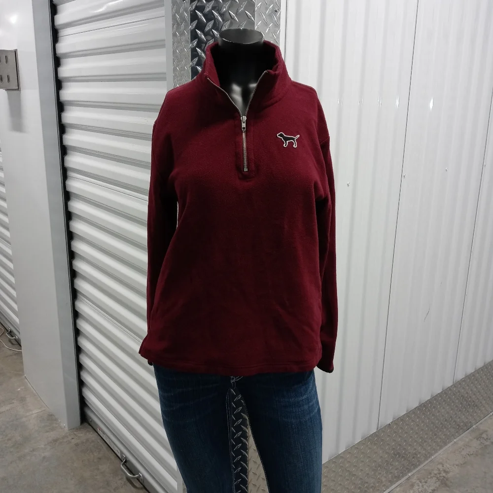 Pink Victoria's Secret Half Zip Fleece - Picture 3 of 5